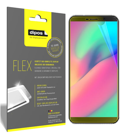 Klare Displayschutzfolie von dipos passend für Cubot J3 Pro, 100% Displayabdeckung und blasenfreie Montage