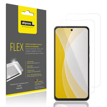 Klare Displayschutzfolie von dipos passend für Cubot Note 60, 100% Displayabdeckung und blasenfreie Montage
