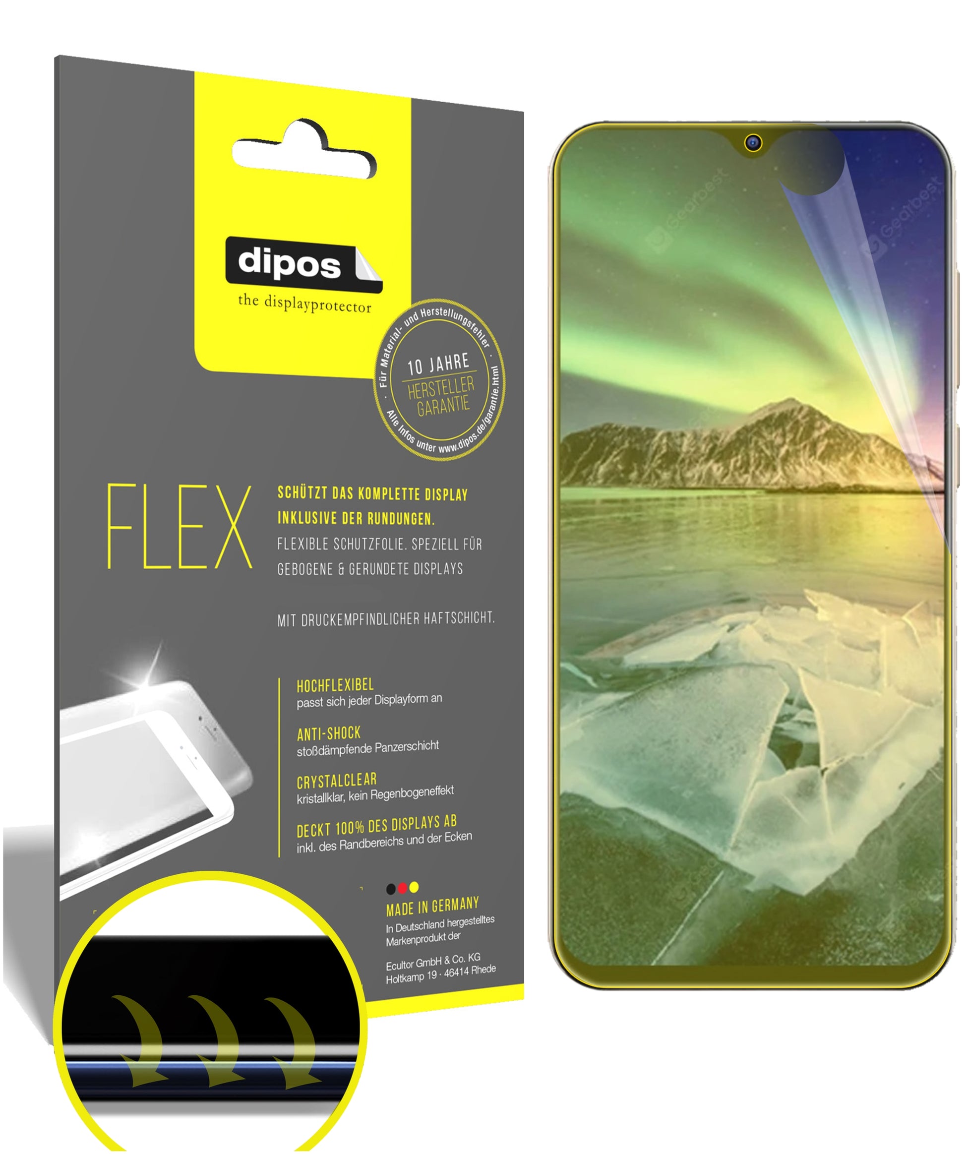 Klare Displayschutzfolie von dipos passend für Cubot X20 Pro, 100% Displayabdeckung und blasenfreie Montage