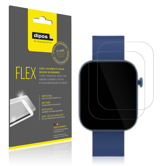 Klare Displayschutzfolie von dipos passend für Denver SWK-120BU, 100% Displayabdeckung und blasenfreie Montage