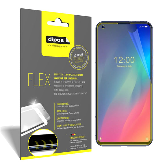 Klare Displayschutzfolie von dipos passend für Doogee N30, 100% Displayabdeckung und blasenfreie Montage