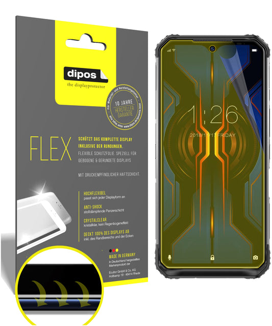 Klare Displayschutzfolie von dipos passend für Doogee S95 Pro, 100% Displayabdeckung und blasenfreie Montage