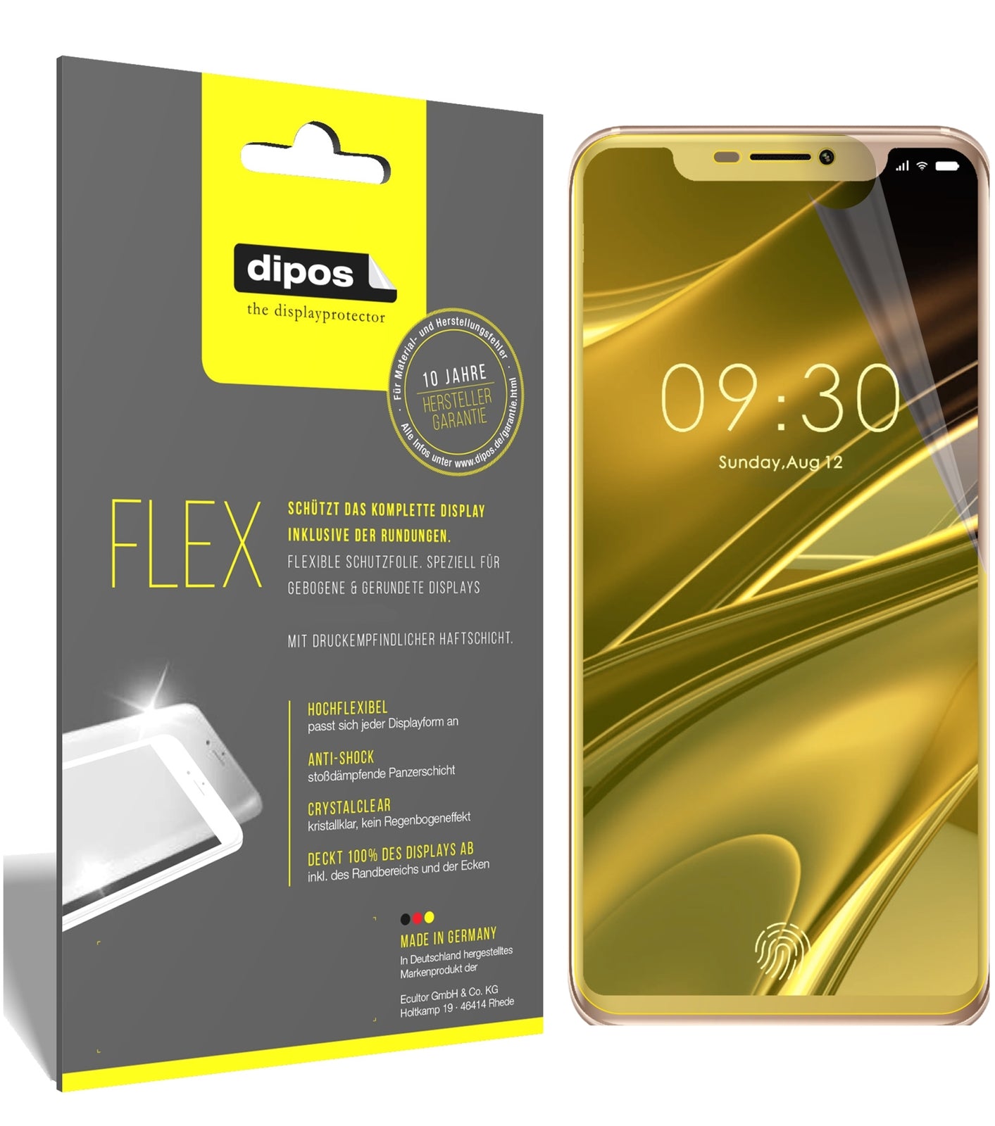 Klare Displayschutzfolie von dipos passend für Doogee V, 100% Displayabdeckung und blasenfreie Montage