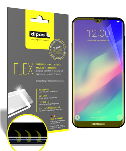 Klare Displayschutzfolie von dipos passend für Doogee Y8 Plus (2019), 100% Displayabdeckung und blasenfreie Montage