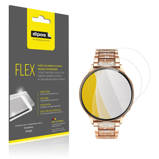 Klare Displayschutzfolie von dipos passend für Doomixs S30gd, 100% Displayabdeckung und blasenfreie Montage