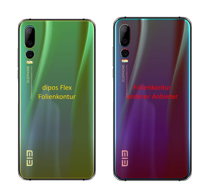 Klare Displayschutzfolie von dipos passend für Elephone A5 Rückseite, 100% Displayabdeckung und blasenfreie Montage
