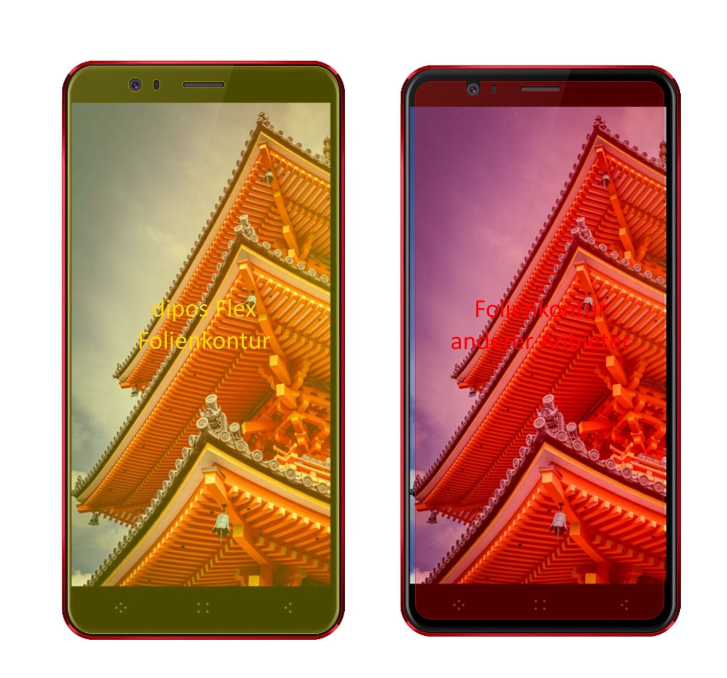 Klare Displayschutzfolie von dipos passend für Elephone P8 3D, 100% Displayabdeckung und blasenfreie Montage