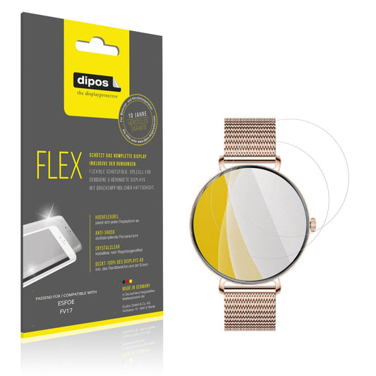 Klare Displayschutzfolie von dipos passend für ESFOE FV17, 100% Displayabdeckung und blasenfreie Montage