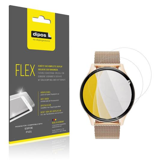 Klare Displayschutzfolie von dipos passend für ESFOE FV21, 100% Displayabdeckung und blasenfreie Montage