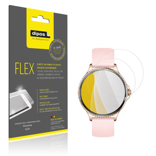 Klare Displayschutzfolie von dipos passend für Fitonme I225, 100% Displayabdeckung und blasenfreie Montage
