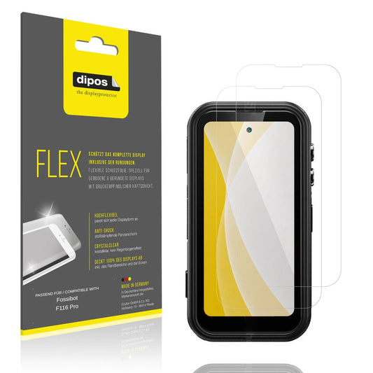 Klare Displayschutzfolie von dipos passend für Fossibot F116 Pro, 100% Displayabdeckung und blasenfreie Montage