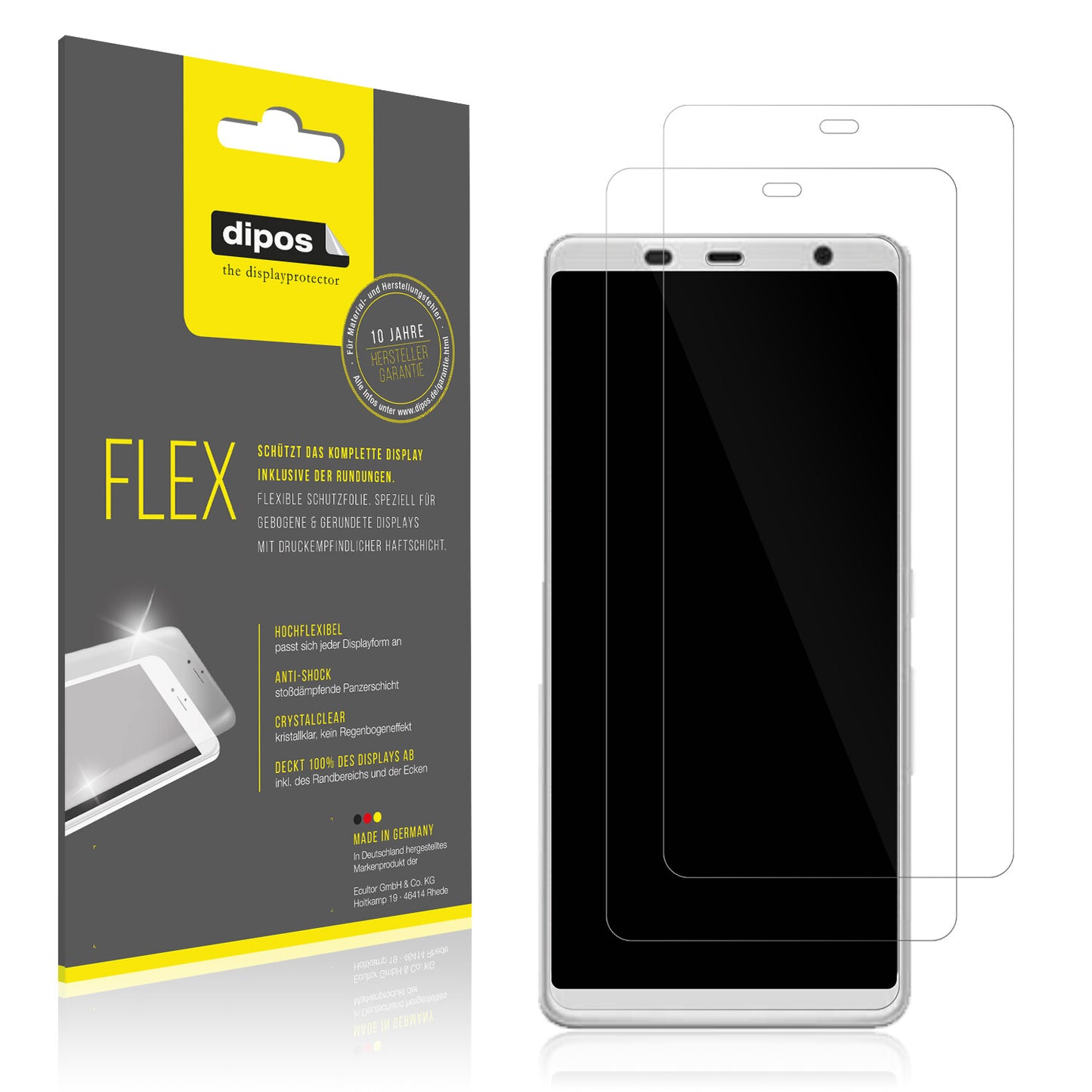 Klare Displayschutzfolie von dipos passend für Fujitsu Arrows Be F-02L, 100% Displayabdeckung und blasenfreie Montage