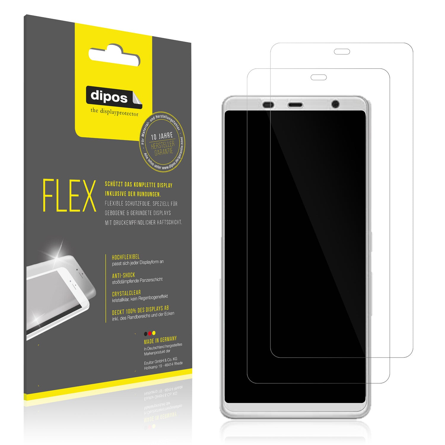 Klare Displayschutzfolie von dipos passend für Fujitsu Arrows Be F-02L, 100% Displayabdeckung und blasenfreie Montage