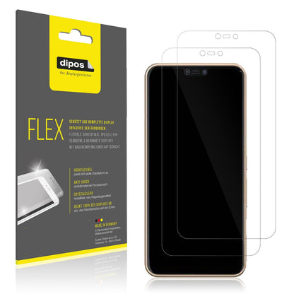Klare Displayschutzfolie von dipos passend für Fujitsu Arrows M05, 100% Displayabdeckung und blasenfreie Montage