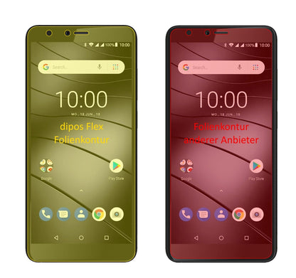 Klare Displayschutzfolie von dipos passend für Gigaset GS100, 100% Displayabdeckung und blasenfreie Montage