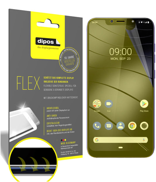 Klare Displayschutzfolie von dipos passend für Gigaset GS195 Pummelphone, 100% Displayabdeckung und blasenfreie Montage