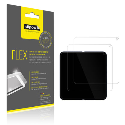 Klare Displayschutzfolie von dipos passend für Google Pixel 10 Pro Fold Innenseite, 100% Displayabdeckung und blasenfreie Montage
