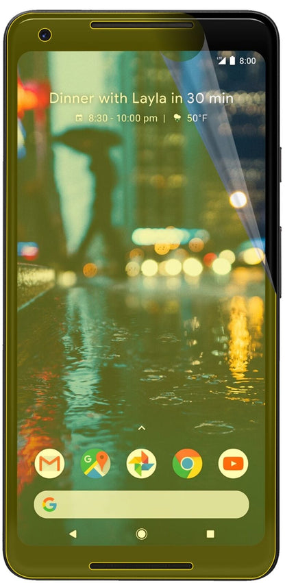 Klare Displayschutzfolie von dipos passend für Google Pixel 2 XL, 100% Displayabdeckung und blasenfreie Montage