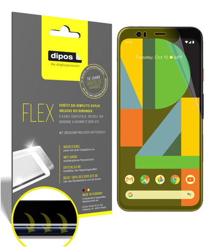Klare Displayschutzfolie von dipos passend für Google Pixel 4, 100% Displayabdeckung und blasenfreie Montage