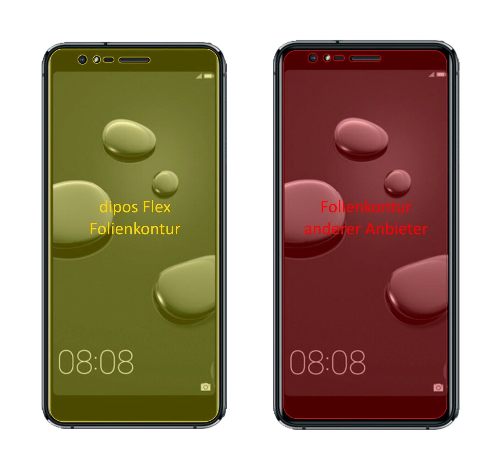 Klare Displayschutzfolie von dipos passend für Haier P10, 100% Displayabdeckung und blasenfreie Montage