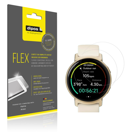 Klare Displayschutzfolie von dipos passend für Hama Arion, 100% Displayabdeckung und blasenfreie Montage
