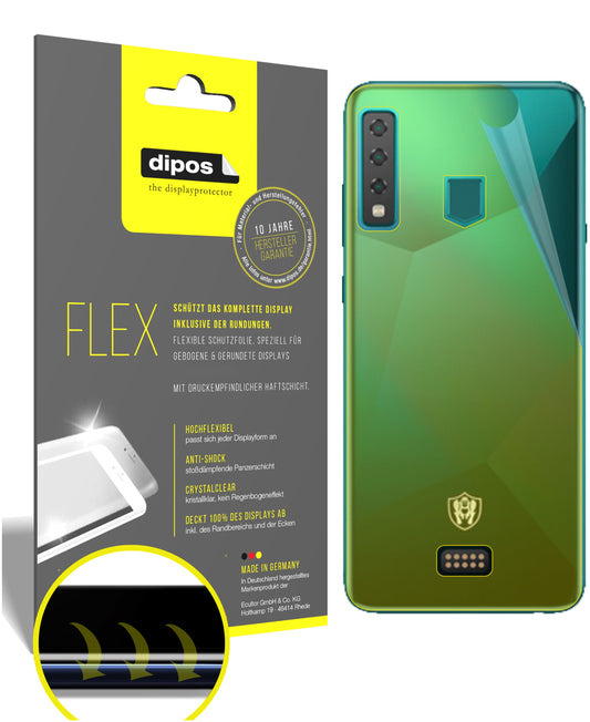 Klare Displayschutzfolie von dipos passend für HiSense King Kong 6 Rückseite, 100% Displayabdeckung und blasenfreie Montage