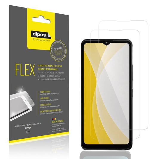 Klare Displayschutzfolie von dipos passend für HMD Arc, 100% Displayabdeckung und blasenfreie Montage