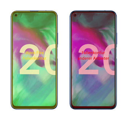 Klare Displayschutzfolie von dipos passend für Honor 20 Pro, 100% Displayabdeckung und blasenfreie Montage