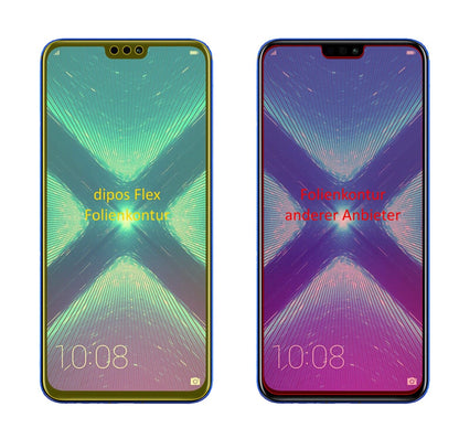 Klare Displayschutzfolie von dipos passend für Honor 8X, 100% Displayabdeckung und blasenfreie Montage