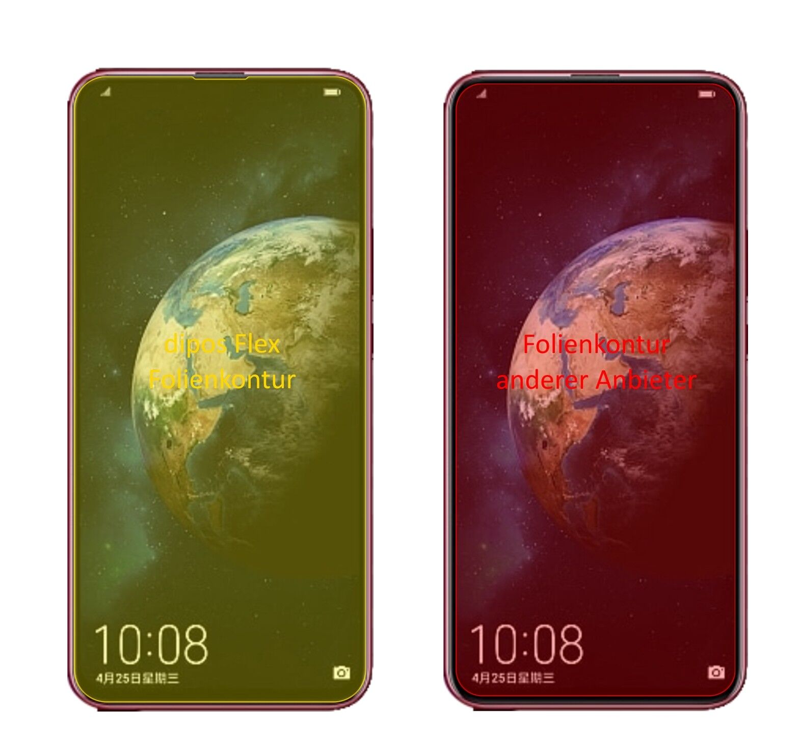 Klare Displayschutzfolie von dipos passend für Honor Magic 2, 100% Displayabdeckung und blasenfreie Montage