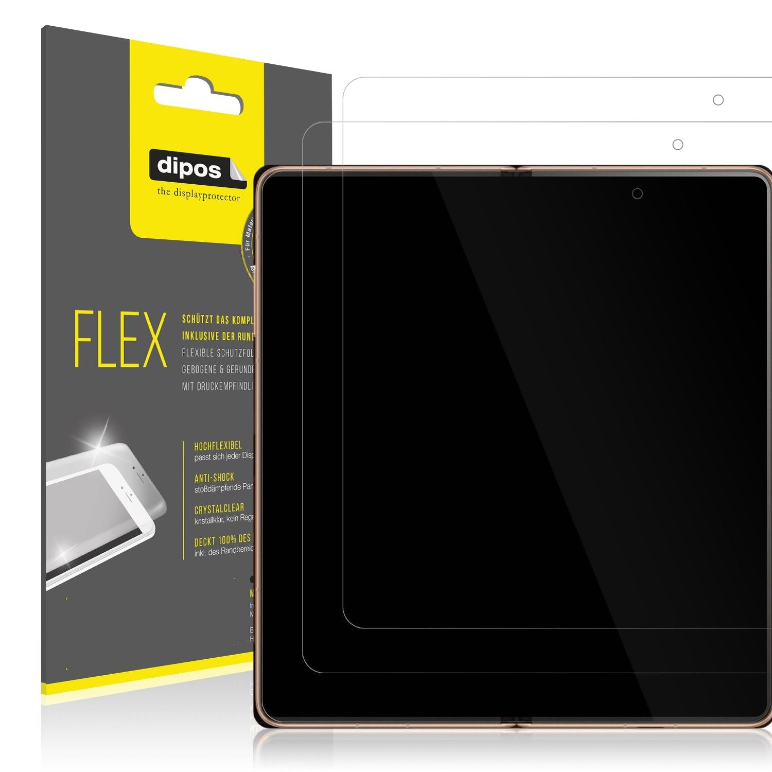 Klare Displayschutzfolie von dipos passend für Honor Magic V3 (Innenseite), 100% Displayabdeckung und blasenfreie Montage