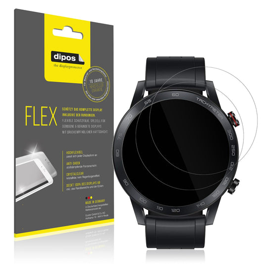 Klare Displayschutzfolie von dipos passend für Honor Magic Watch 2 46mm, 100% Displayabdeckung und blasenfreie Montage