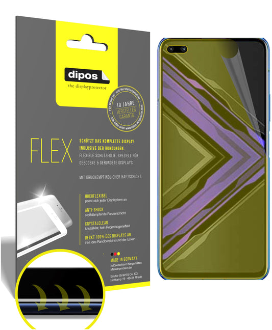 Klare Displayschutzfolie von dipos passend für Honor Play 4 Pro, 100% Displayabdeckung und blasenfreie Montage