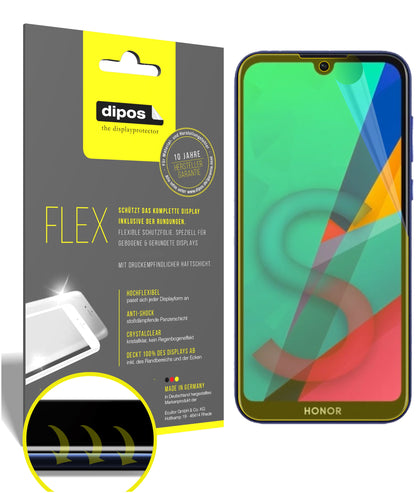 Klare Displayschutzfolie von dipos passend für Honor Play 8, 100% Displayabdeckung und blasenfreie Montage