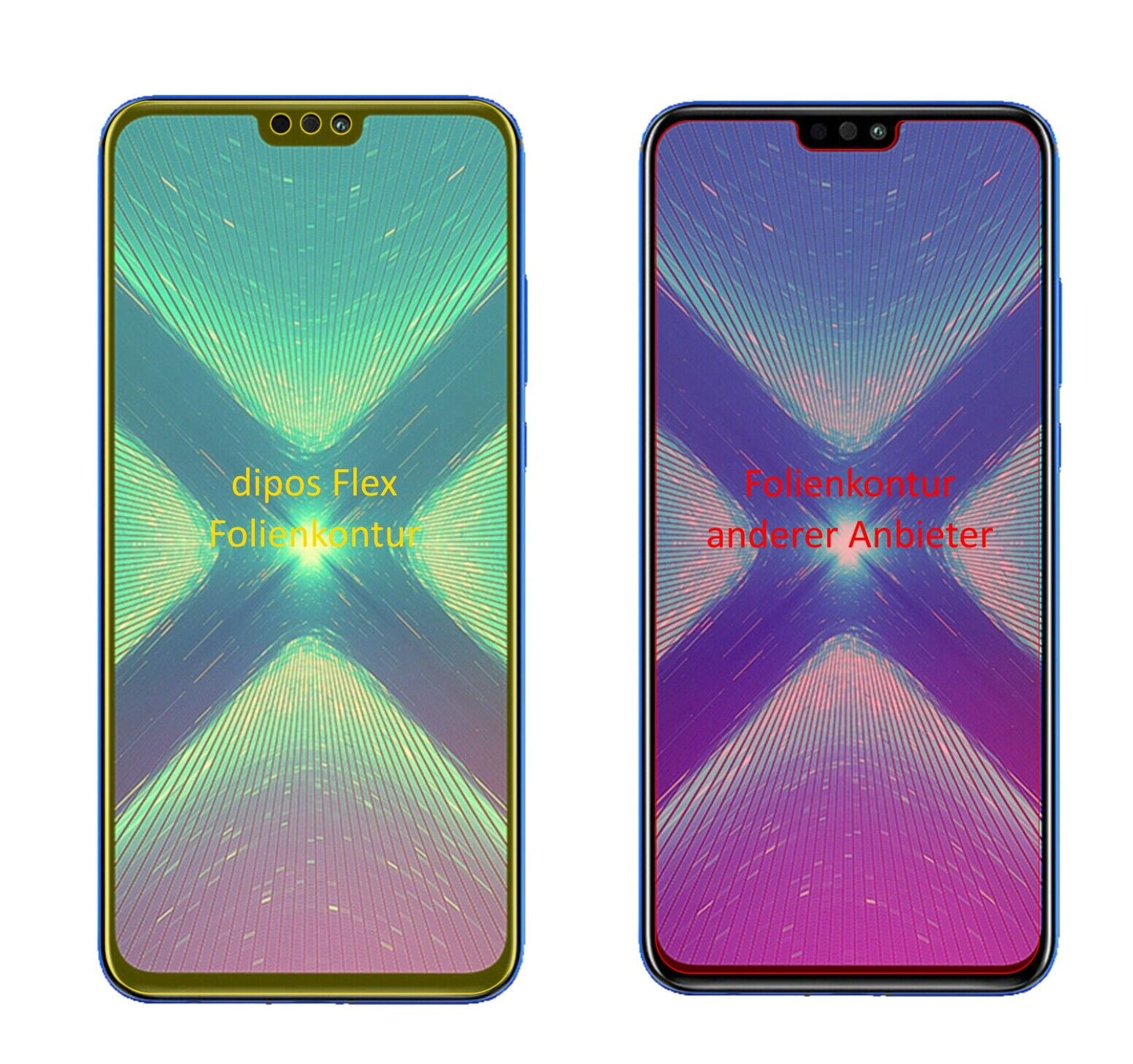 Klare Displayschutzfolie von dipos passend für Honor View 10 Lite, 100% Displayabdeckung und blasenfreie Montage