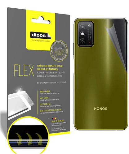 Klare Displayschutzfolie von dipos passend für Honor X10 Max 5G Rückseite, 100% Displayabdeckung und blasenfreie Montage