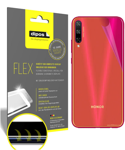 Klare Displayschutzfolie von dipos passend für Huawei Enjoy 10 Rückseite, 100% Displayabdeckung und blasenfreie Montage