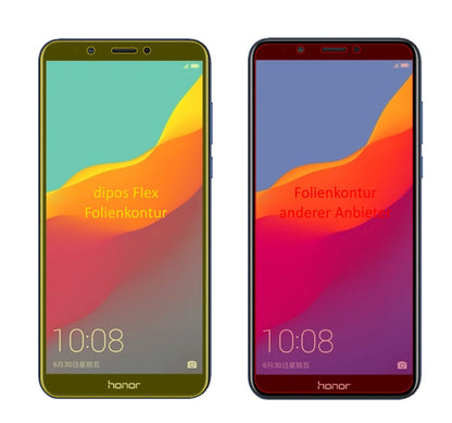 Klare Displayschutzfolie von dipos passend für Huawei Honor 7C, 100% Displayabdeckung und blasenfreie Montage