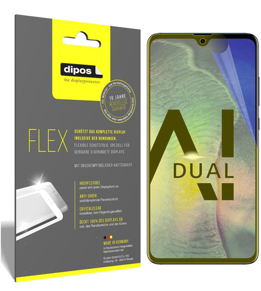 Klare Displayschutzfolie von dipos passend für Huawei Mate 20, 100% Displayabdeckung und blasenfreie Montage