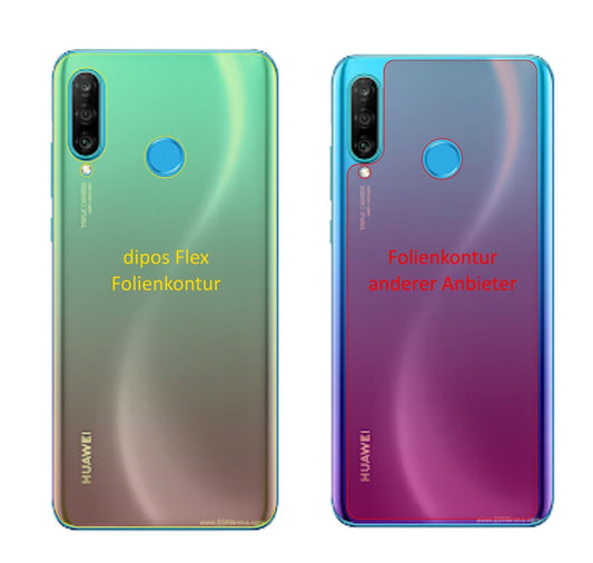 Klare Displayschutzfolie von dipos passend für Huawei P30 Lite Rückseite, 100% Displayabdeckung und blasenfreie Montage