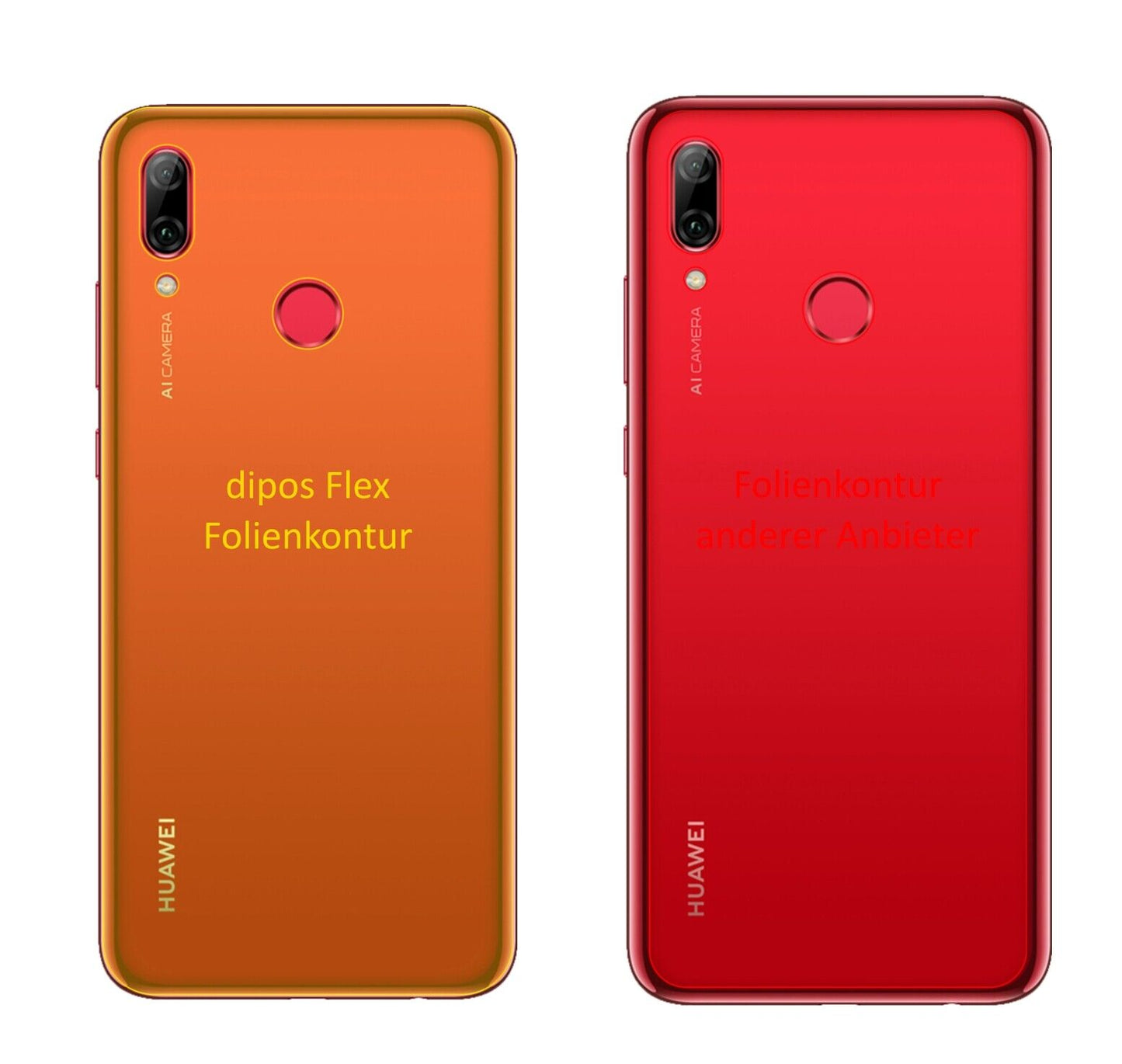 Klare Displayschutzfolie von dipos passend für Huawei Nova Lite 3 Rückseite, 100% Displayabdeckung und blasenfreie Montage