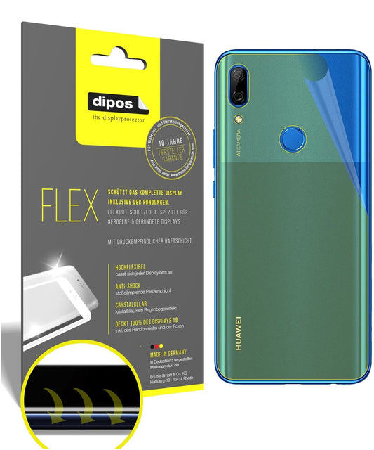 Klare Displayschutzfolie von dipos passend für Huawei P Smart Z (2019) Rückseite, 100% Displayabdeckung und blasenfreie Montage