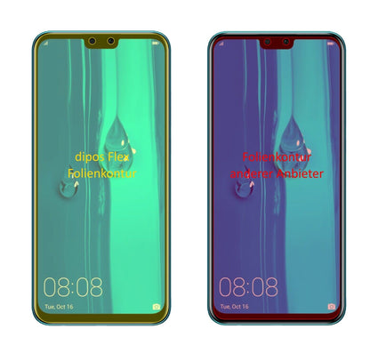 Klare Displayschutzfolie von dipos passend für Huawei Enjoy 9 Plus, 100% Displayabdeckung und blasenfreie Montage