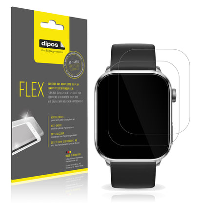 Klare Displayschutzfolie von dipos passend für Ice-Watch Smart 3.0 1.78 Zoll, 100% Displayabdeckung und blasenfreie Montage