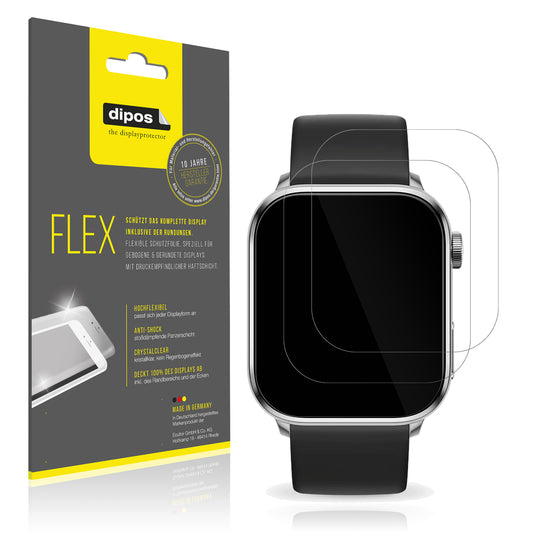 Klare Displayschutzfolie von dipos passend für Ice-Watch Smart 3.0 1.78 Zoll, 100% Displayabdeckung und blasenfreie Montage