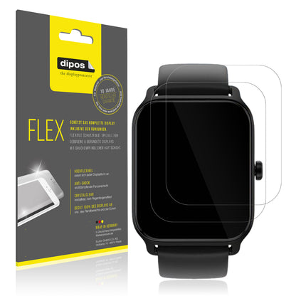 Klare Displayschutzfolie von dipos passend für IFMDA 1.8 Zoll Smartwatch, 100% Displayabdeckung und blasenfreie Montage