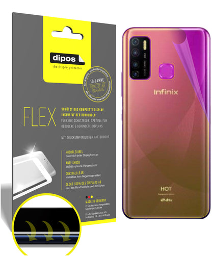 Klare Displayschutzfolie von dipos passend für Infinix Hot 9 Rückseite, 100% Displayabdeckung und blasenfreie Montage