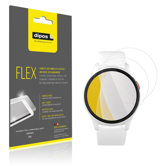 Klare Displayschutzfolie von dipos passend für James R8, 100% Displayabdeckung und blasenfreie Montage