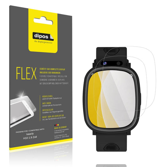 Klare Displayschutzfolie von dipos passend für kaacly H10 1.9 Zoll, 100% Displayabdeckung und blasenfreie Montage
