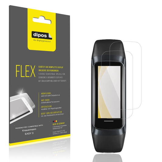 Klare Displayschutzfolie von dipos passend für Knauermann EASY 3, 100% Displayabdeckung und blasenfreie Montage